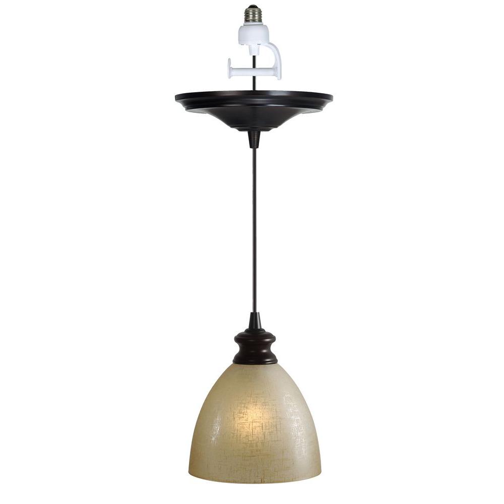 Worth Home Products Instant Pendant Series 1 Light Brushed Bronze   Brushed Bronze Worth Home Products Pendant Lights Pbn 6032 64 1000 