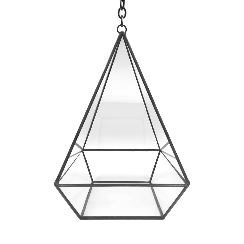 Pride Garden Products Mika 7 in. x 8 in. Glass Hanging Globe Terrarium