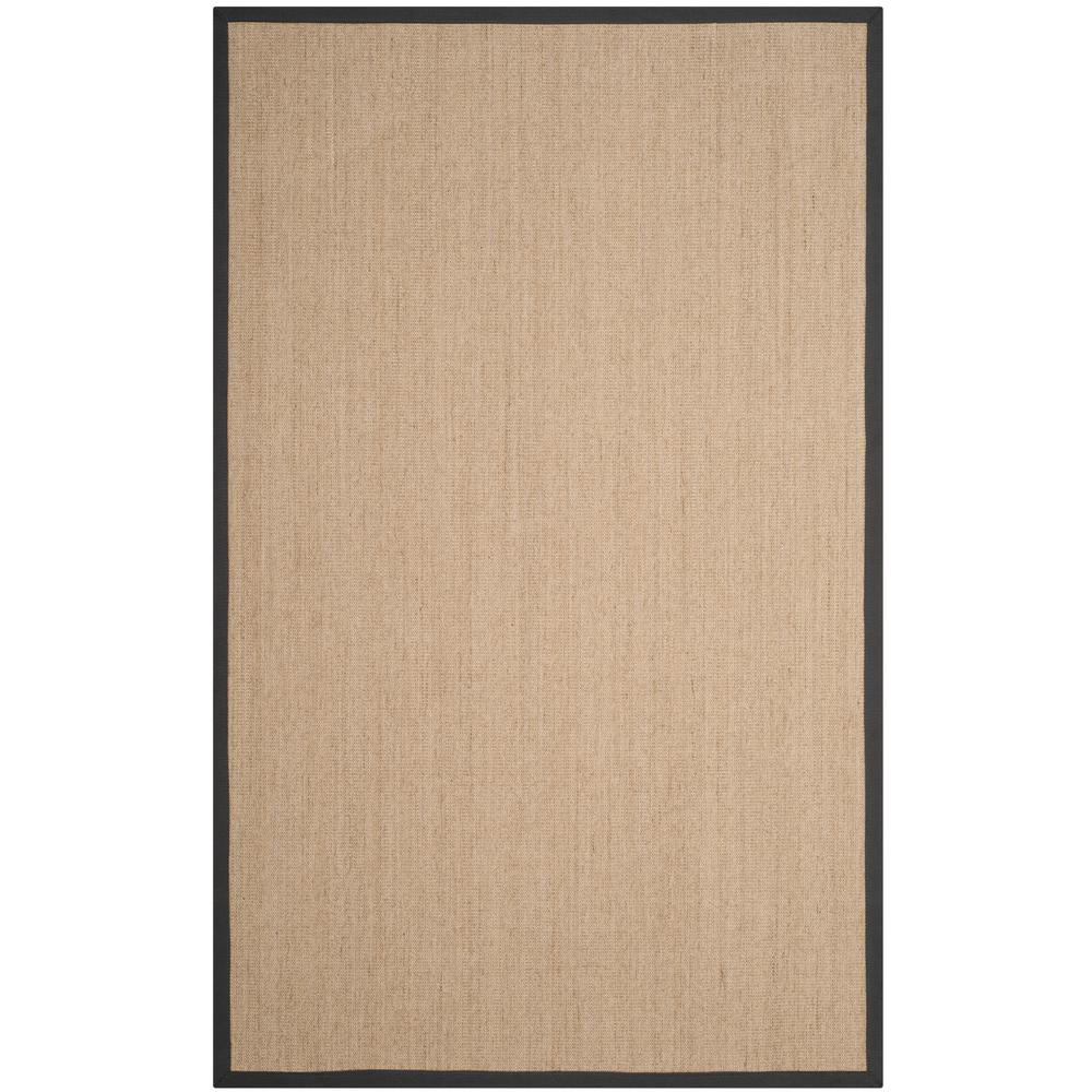 Sisal Area Rugs The Home Depot Natural Fiber Beige Dark Gray 4 Ft X 6 Area Rug