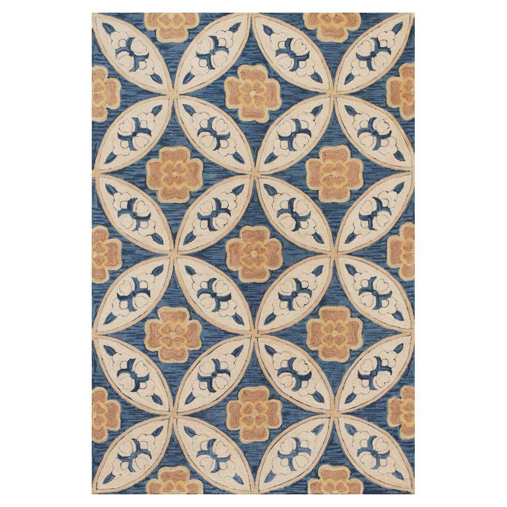 Kas Rugs Mosaic Tile Blue 5 ft. x 7 ft. 6 in. Area RugMIA21375X76