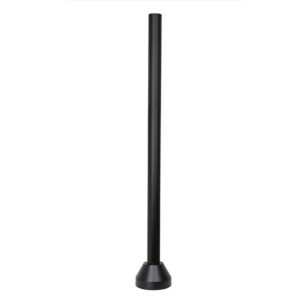 SOLUS 6 ft. Black Surface Mount Aluminum Lamp Post with Cast Aluminum Base and Decorative Cover