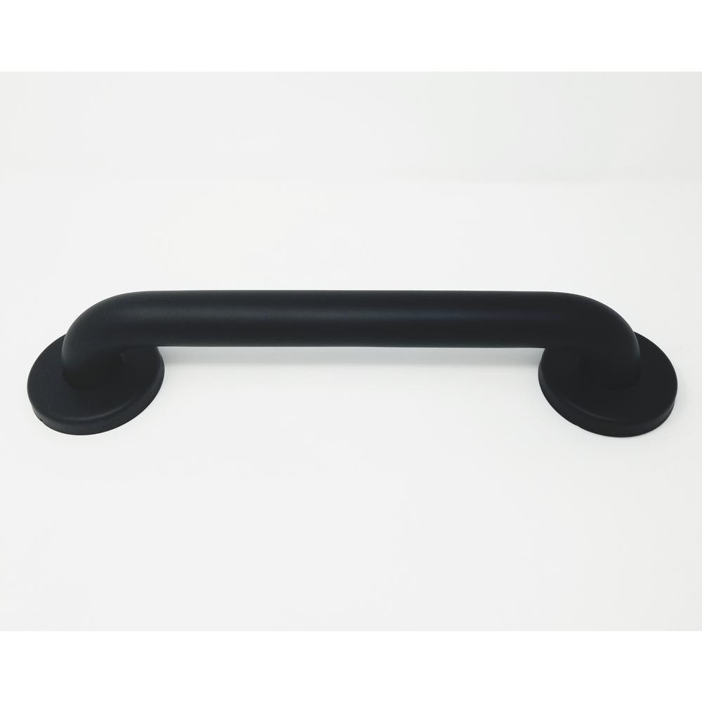 CSI Bathware Straight 30 in. x 1.25 in. in. Concealed Flange Grab Bar in Matte BlackBARSB30TW