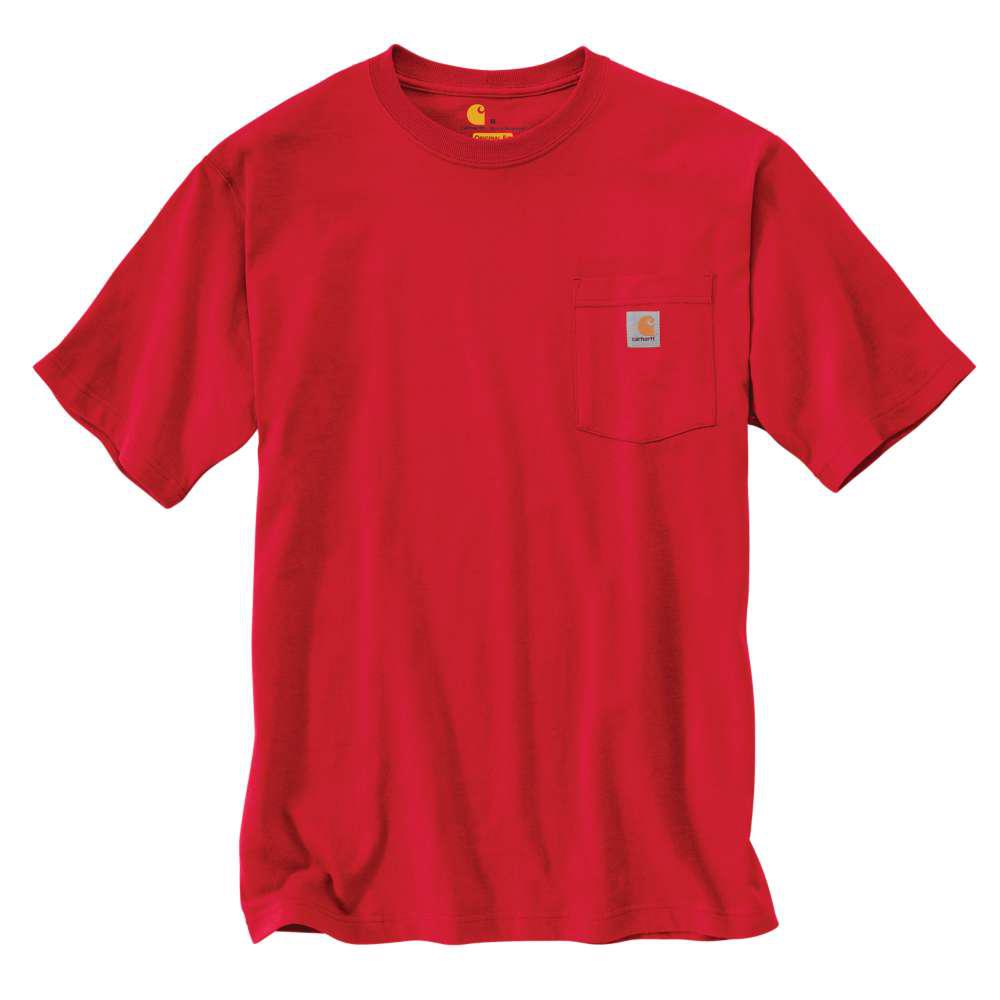 Carhartt Men's Regular Large Red Cotton Short-Sleeve T-Shirt-K87-600 - The Home Depot