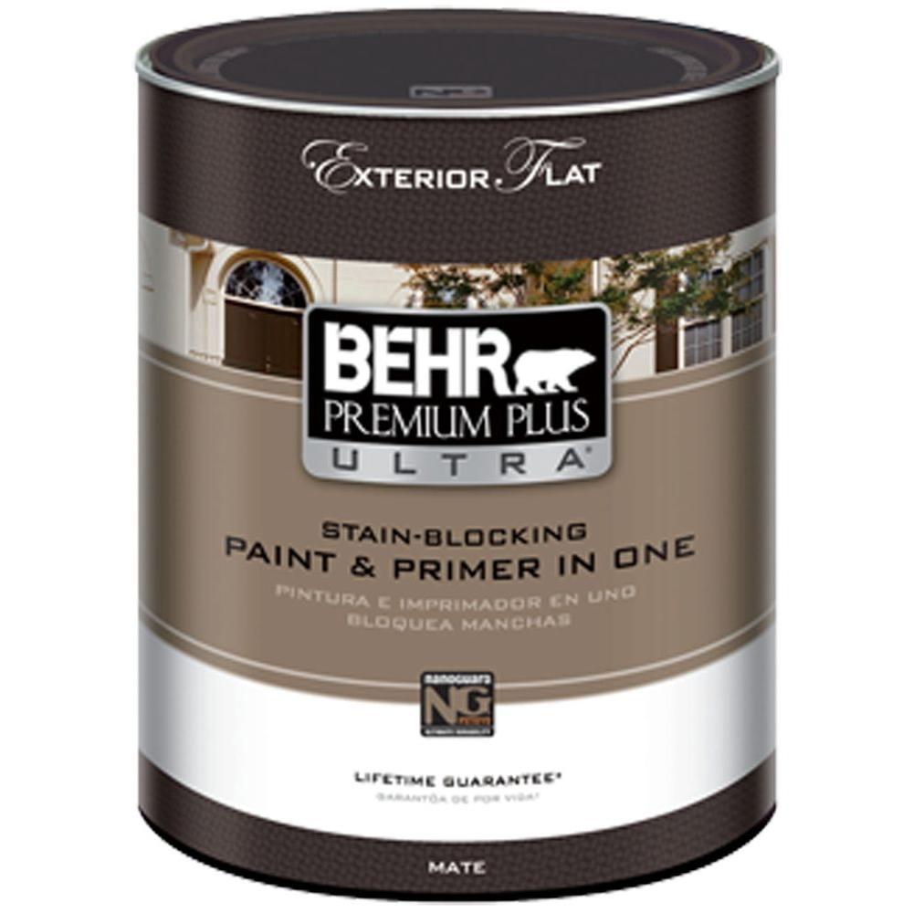 BEHR Premium Plus Ultra 1qt. Deep Base Flat Exterior Paint485304