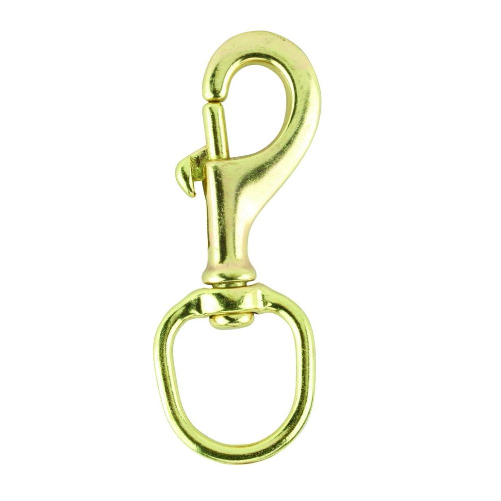 Everbilt 11/4 in. x 41/4 in. Solid Brass Swivel Bolt Snap43204 The