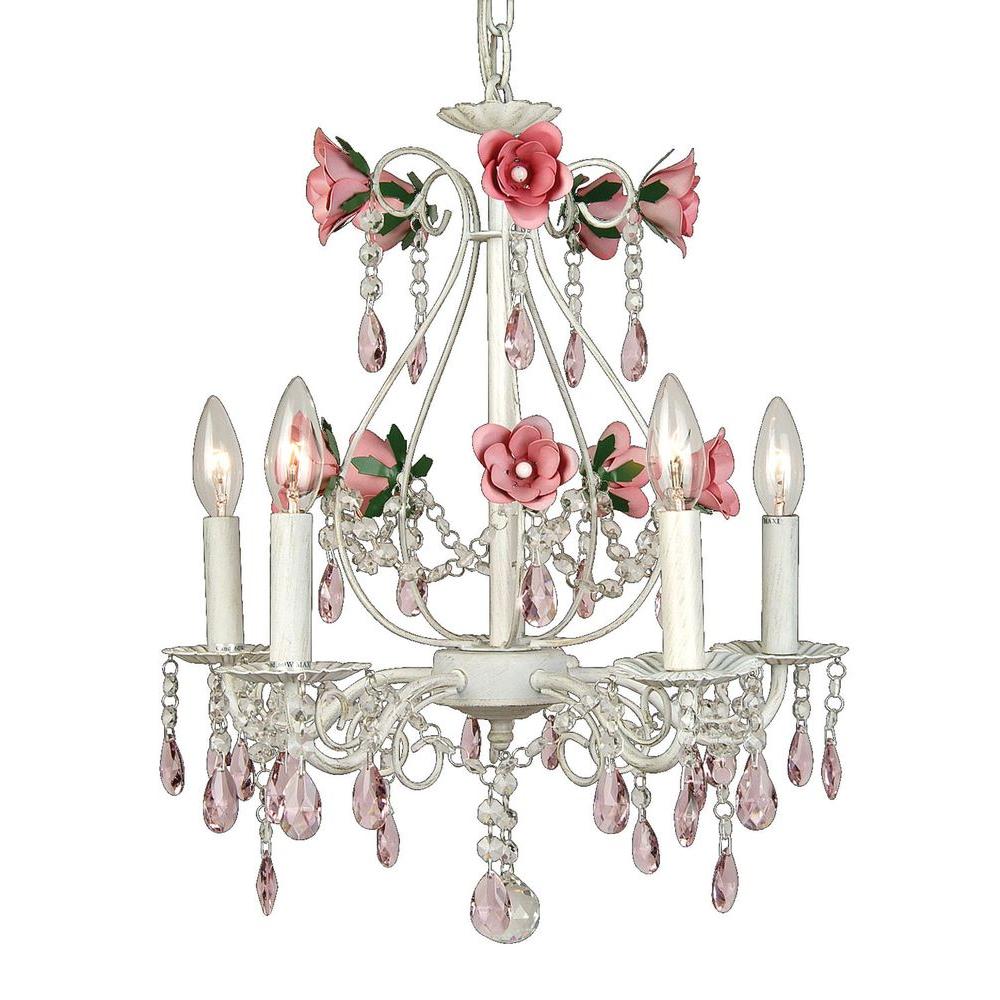 Filament Design Xavier 5 Light Pink Chandelier Cli Biet21 The Home Filament Design Xavier 5 Light Pink Chandelier