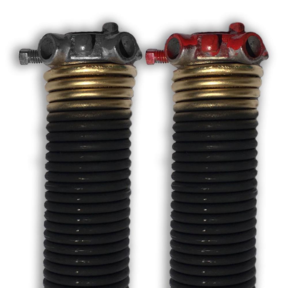 Dura Lift 0 250 In Wire X 1 75 In D X 39 In L Torsion Springs In Gold Left And Right Wound Pair For Sectional Garage Door