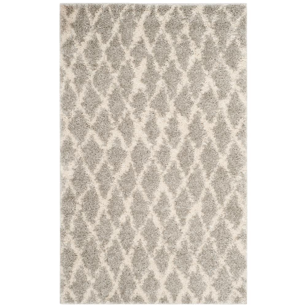 Safavieh Berber Shag Light Gray/Cream 3 ft. x 5 ft. Area RugBER163B3