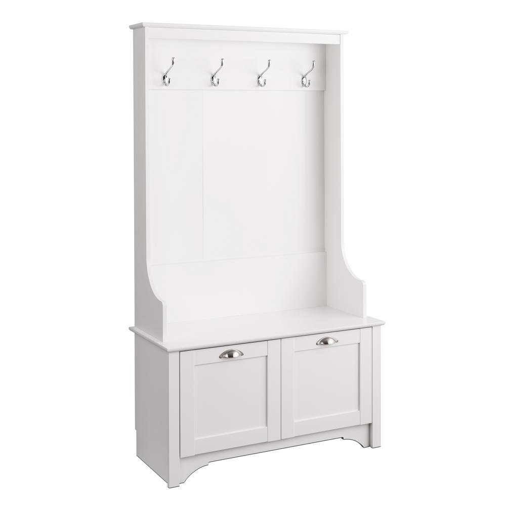 Hall Trees Entryway Furniture The Home Depot White