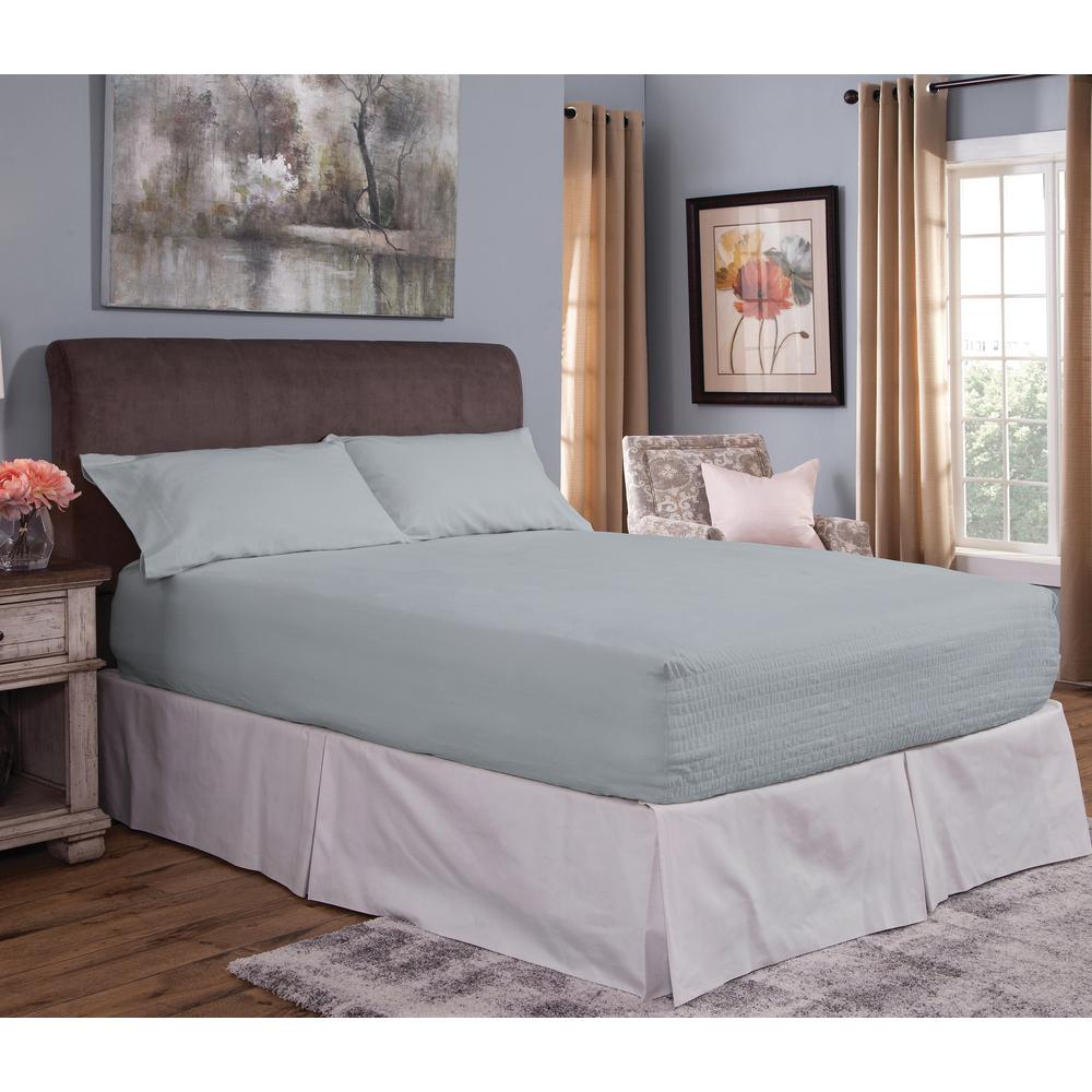 Bed Tite Light Blue King Flannel Sheet Set 844067026739 The Home Depot Light Blue King Flannel Sheet Set