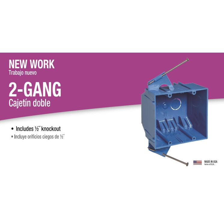 Nail-On 2-Gang Carlon B232ACP Outlet Box