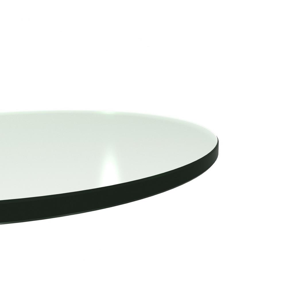 Thick Flat Polish Tempered Glass Table Top, 28 Round Table Top Glass