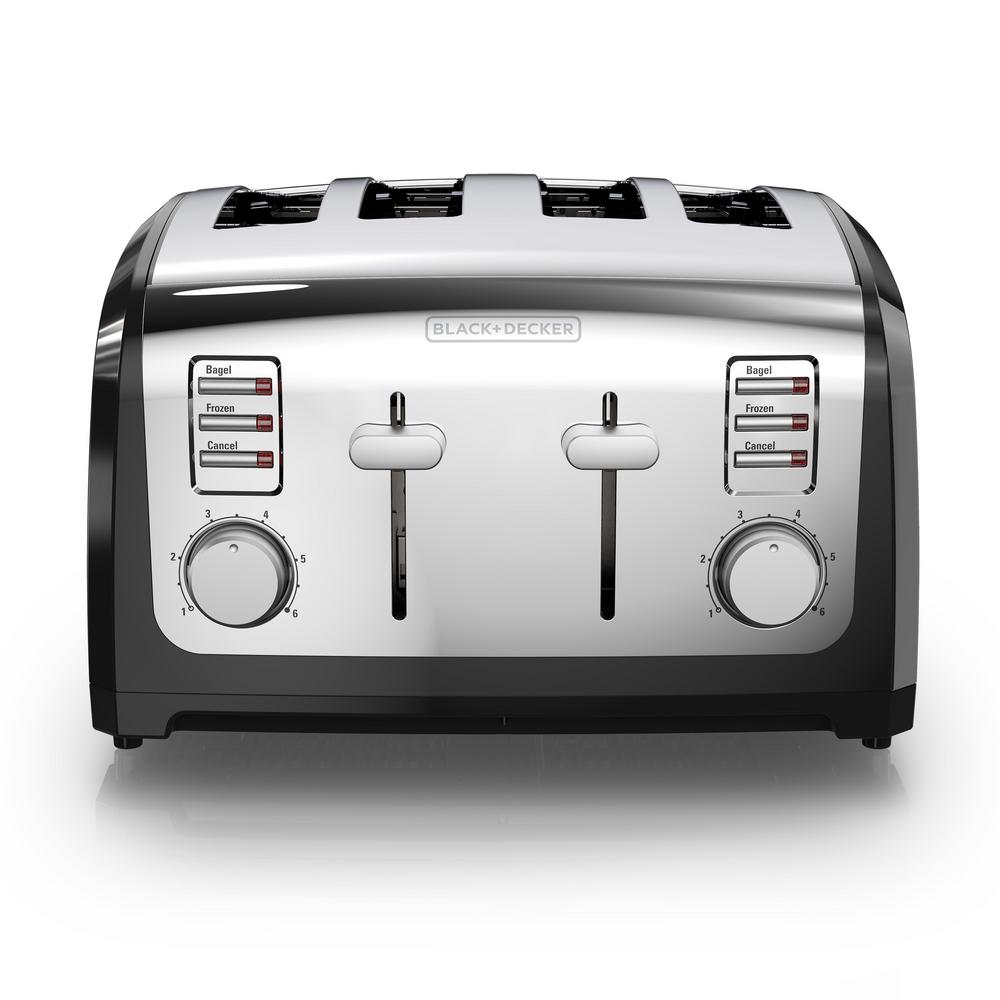 black and decker stainless steel toaster