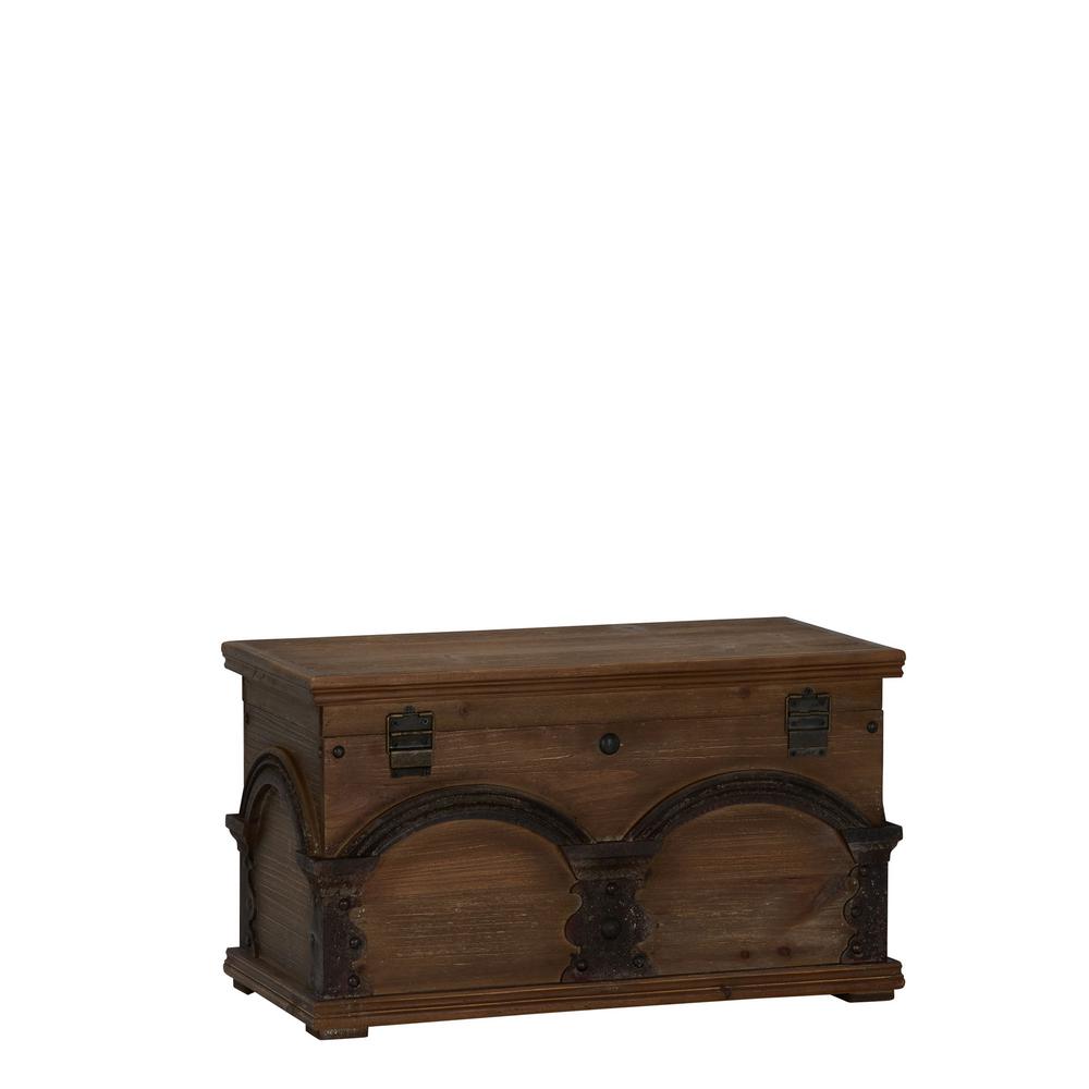 Household Essentials Small Brown Arch Trunk95591 The Home Depot