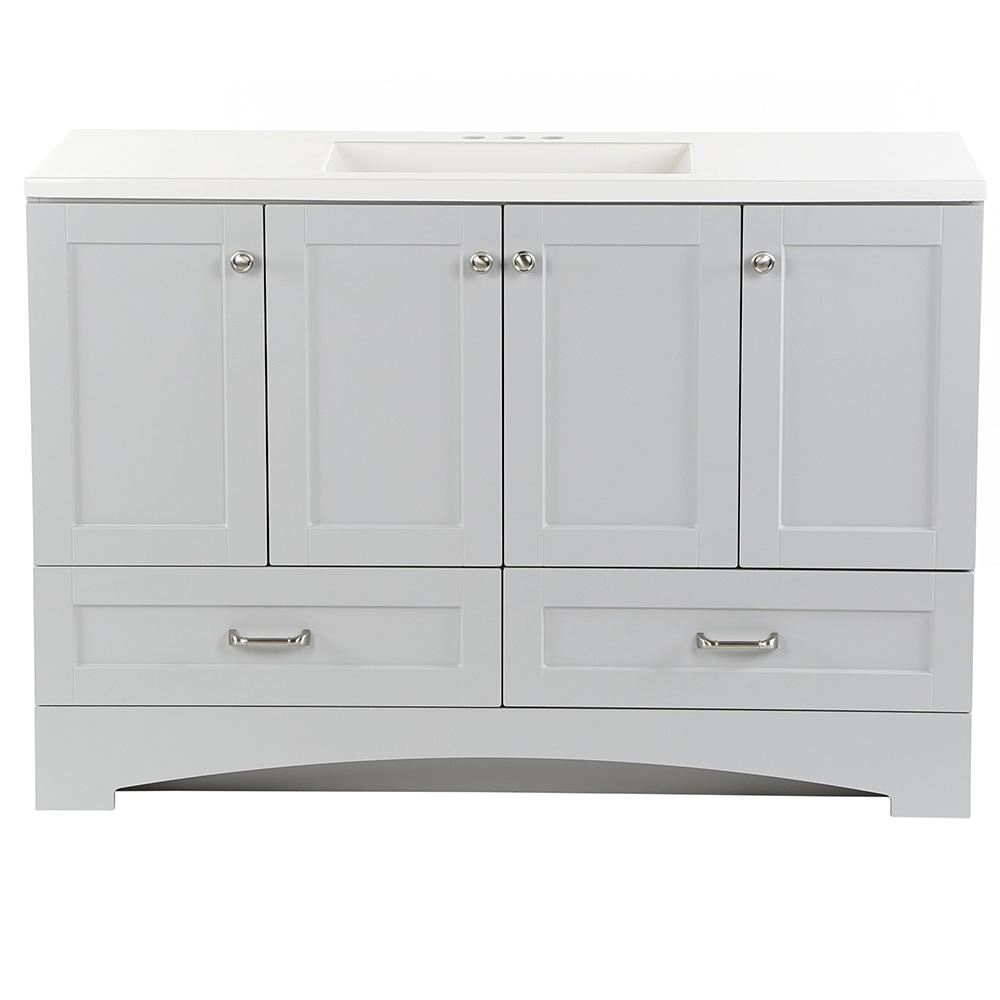 48 Inch Vanities Cultured Marble The Home Depot