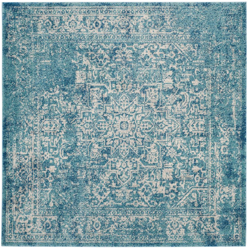 Safavieh Evoke Blue Ivory 7 Ft X Square Area Rug Evk256c 7sq Safavieh Evoke Blue Ivory 7 Ft X Square Area Rug