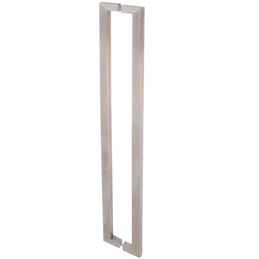 Delaney 5 Ft Brushed Steel Barn Door Hardware Double Sided Square