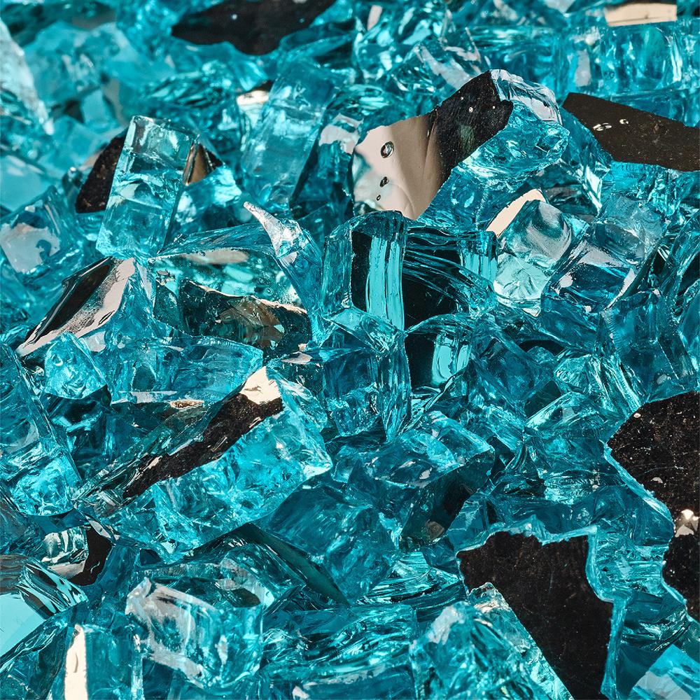 Fire Pit Essentials 10 Lbs Of Tahitian Blue 1 4 In Reflective 10 Lbs Of Tahitian Blue 1 4 In Reflective Fire Glass