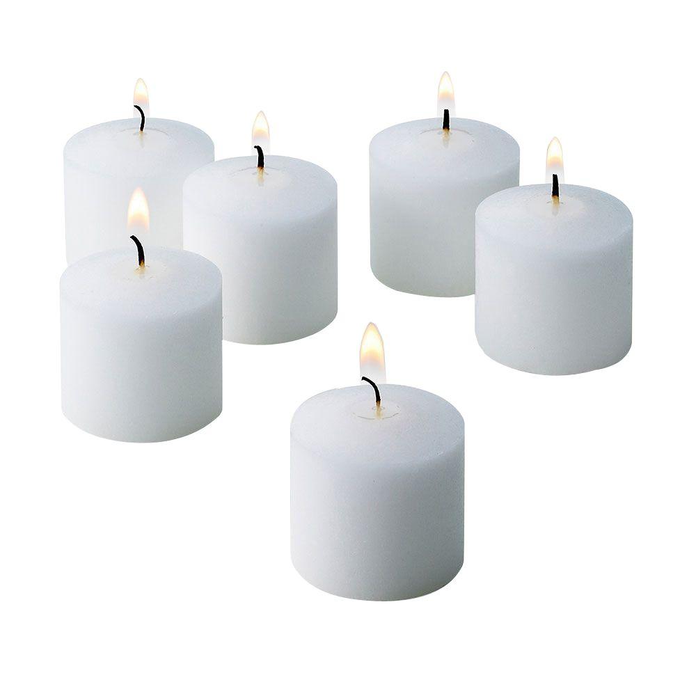 Light In The Dark 10 Hour White Unscented Votive Candle (Set of 72