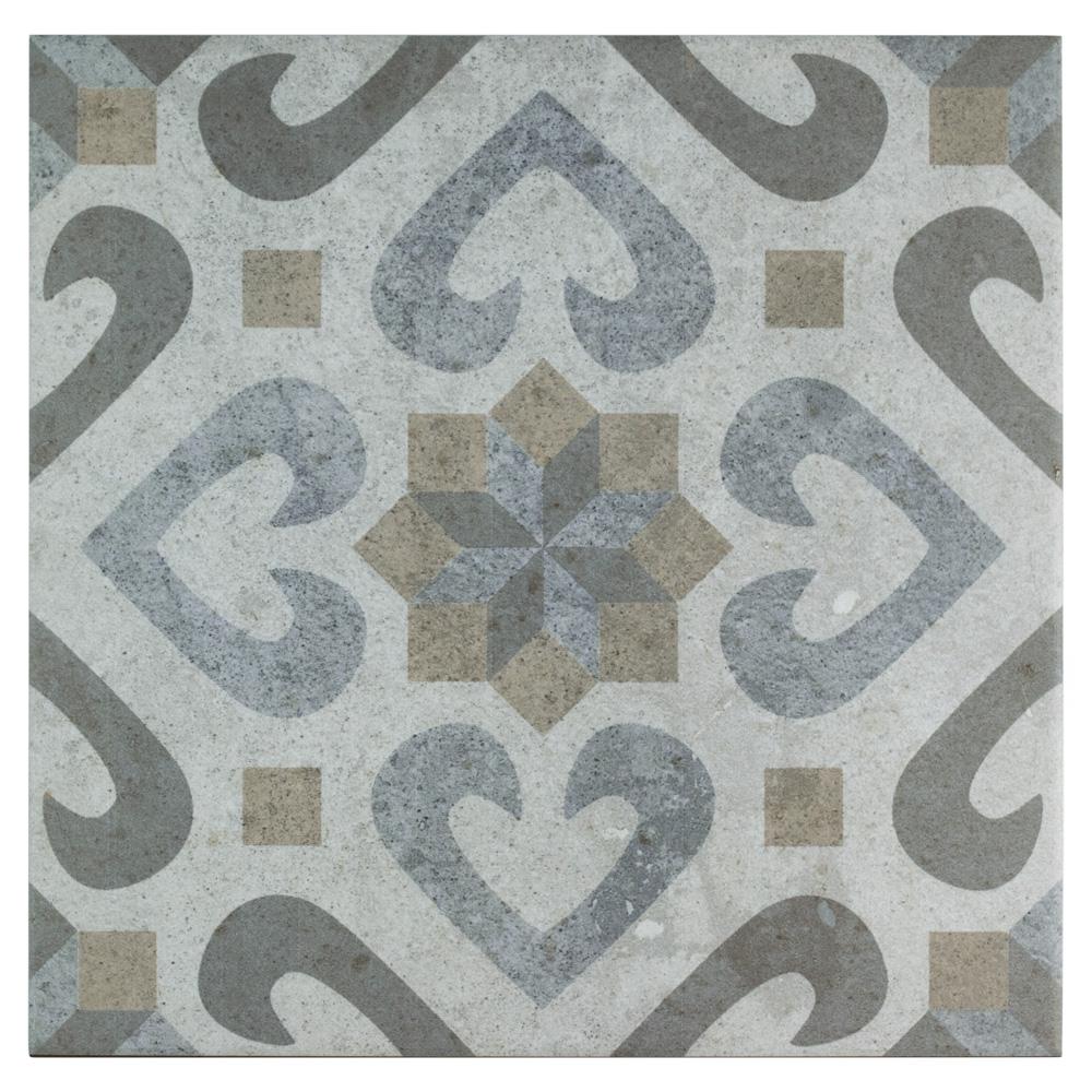 Merola Tile Llanes Perla Sevilla Encaustic 13 1 8 In X Llanes Perla Sevilla Encaustic 13 1 8 In X Ceramic Floor And Wall Tile 11 18 Sq Ft Case