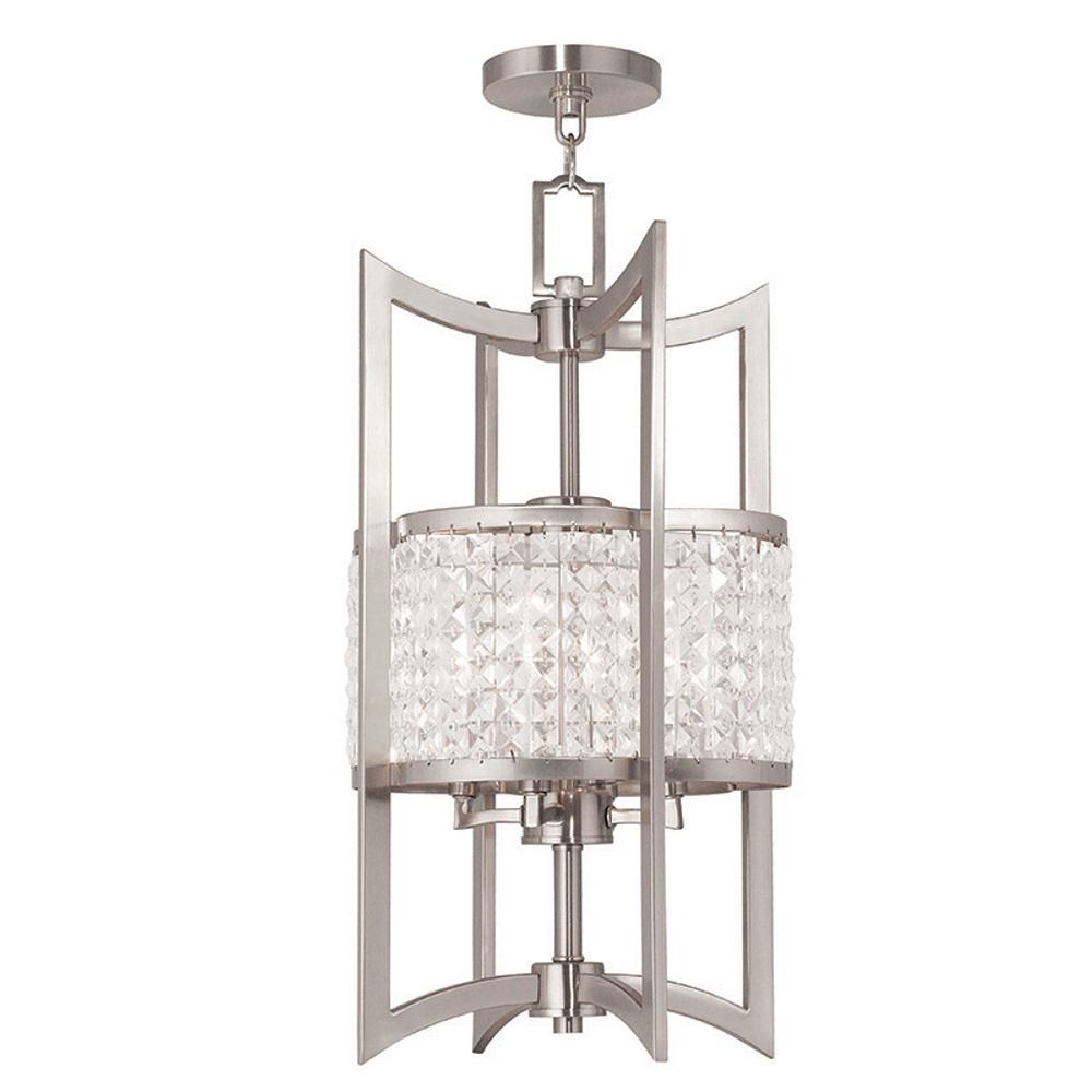 Livex Lighting Carlisle 5-Light Brushed Nickel Pendant-51037-91 - The Home Depot