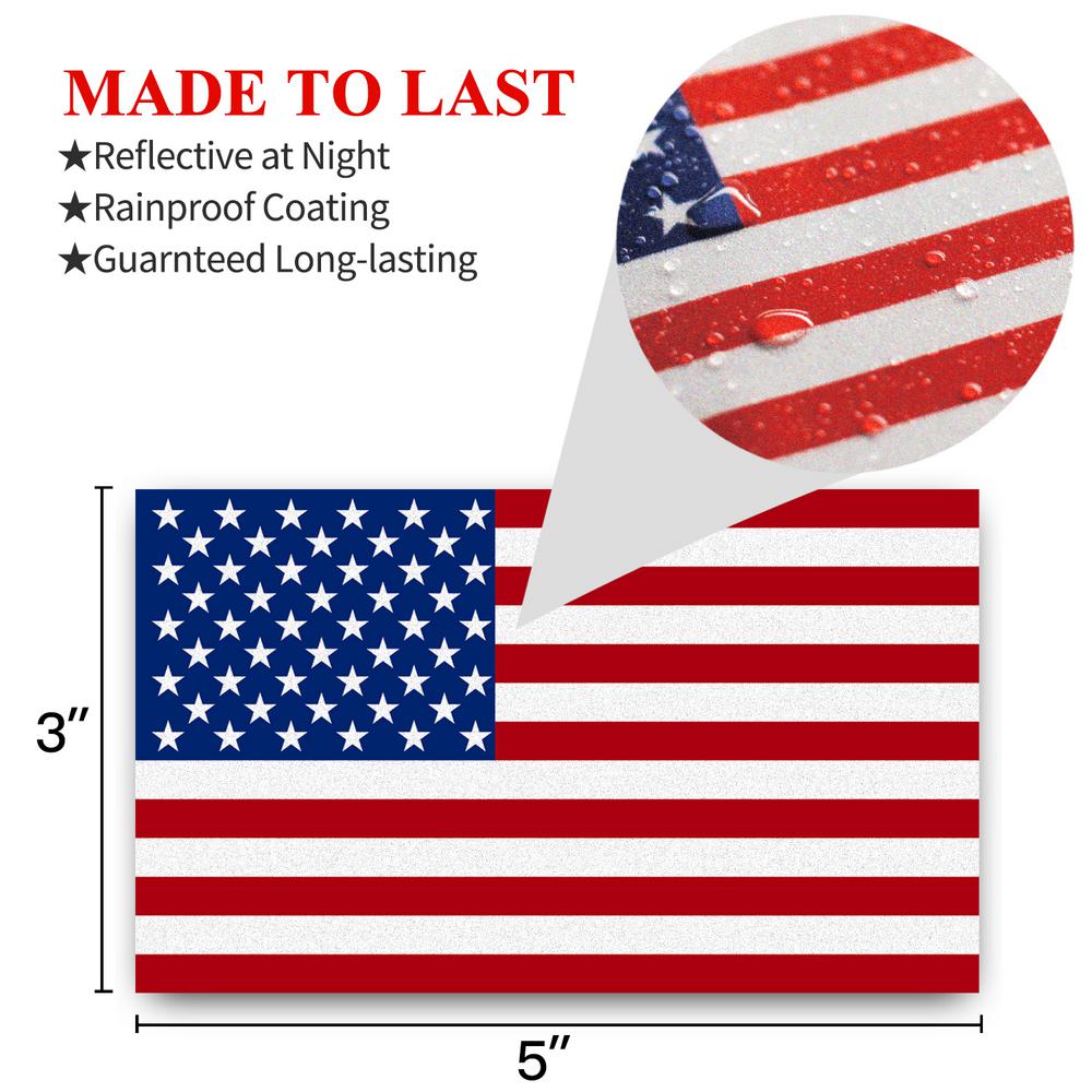 Support Police Military and Fire Officers Blue Green and Red Reflective Stripe American Flag Car Stickers 3 Pack Anley 5 X 3 inch Thin Line US Flag Decal