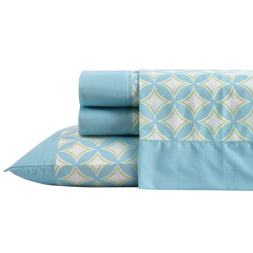 blue and green twin bedding