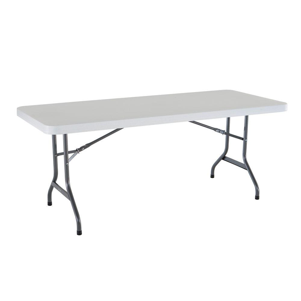 Lifetime 72 In White Plastic Portable Folding Banquet Table 22901 Brand Lifetime