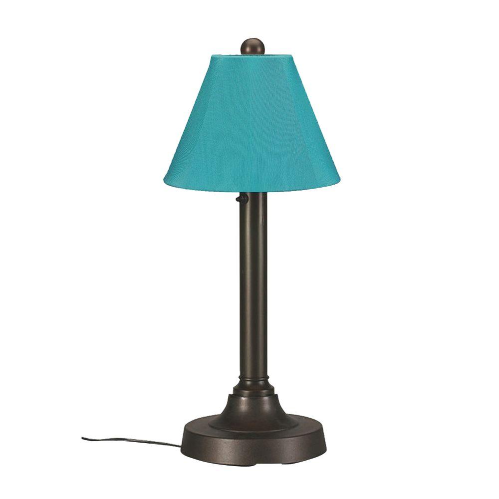 Waterproof Outdoor Lamps Lighting The Home Depot Bronze Outdoortable Lamp With Aruba Shade