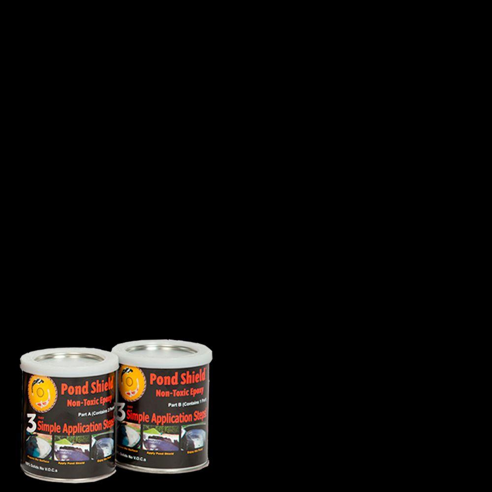Waterproofer Sealer Pond Paint Exterior The Home Depot Pond Shield 1 5 Qt Black Non Toxic Epoxy