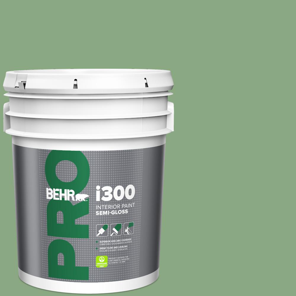 Behr Pro 5 Gal. #m400-5 Baby Spinach Semi-gloss Interior Paint