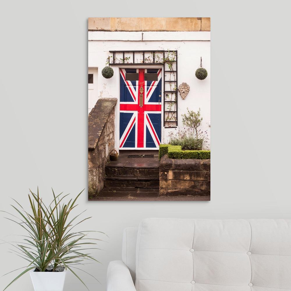 Greatbigcanvas Union Jack Front Door Bath England By Circle