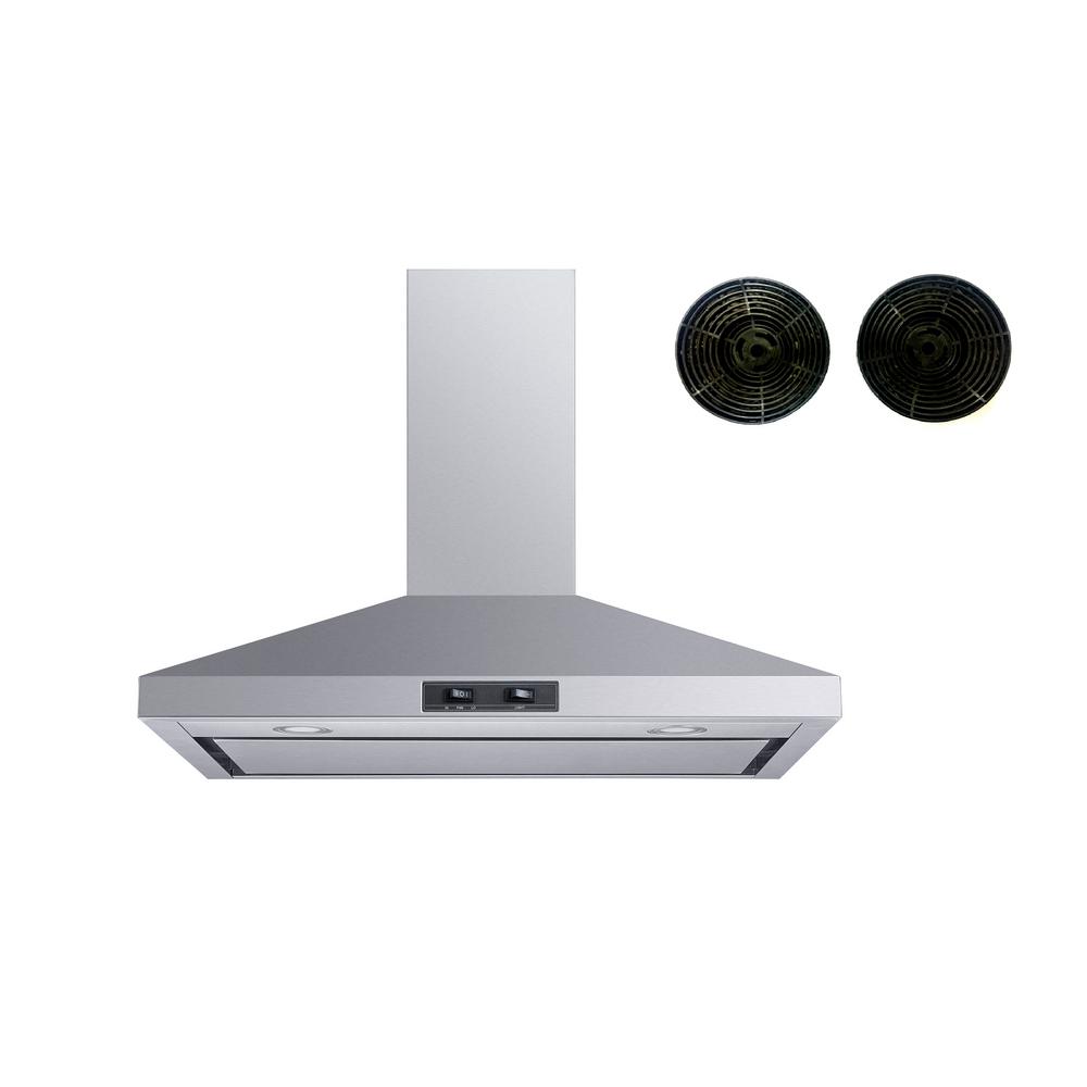 Winflo 30 in. Convertible Wall Mount Range Hood in Stainless Steel with