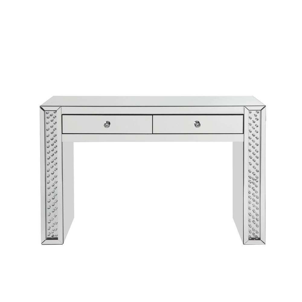 Acme Furniture Nysa Mirrored and Faux Crystals Vanity Desk90157 The