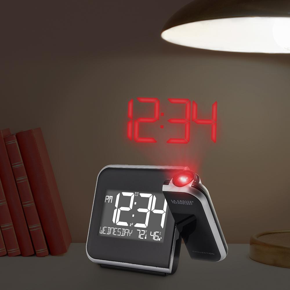 La Crosse Technology Table Clocks Home Accents The Depot H Projection Alarm Clock With Indoor Temperature