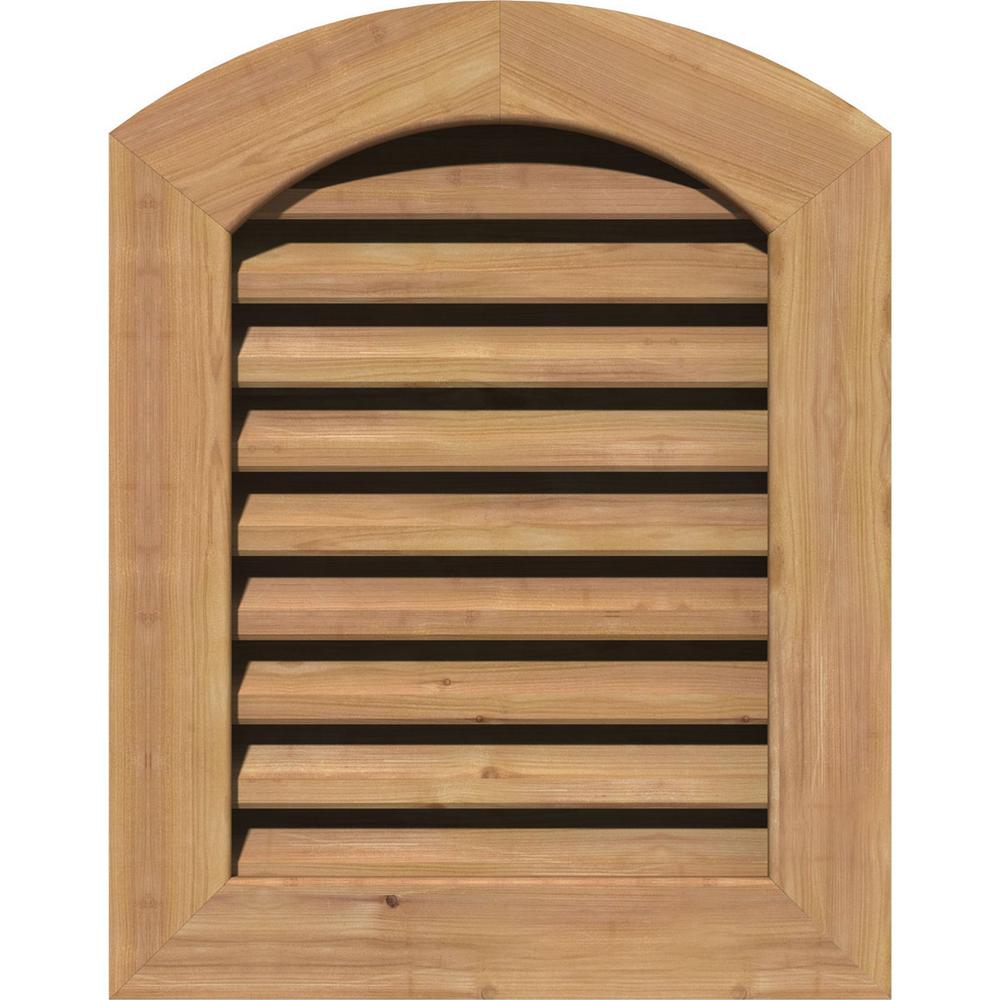 Ekena Millwork 23 in. x 23 in. Smooth Cedar Functional Gable Vent w