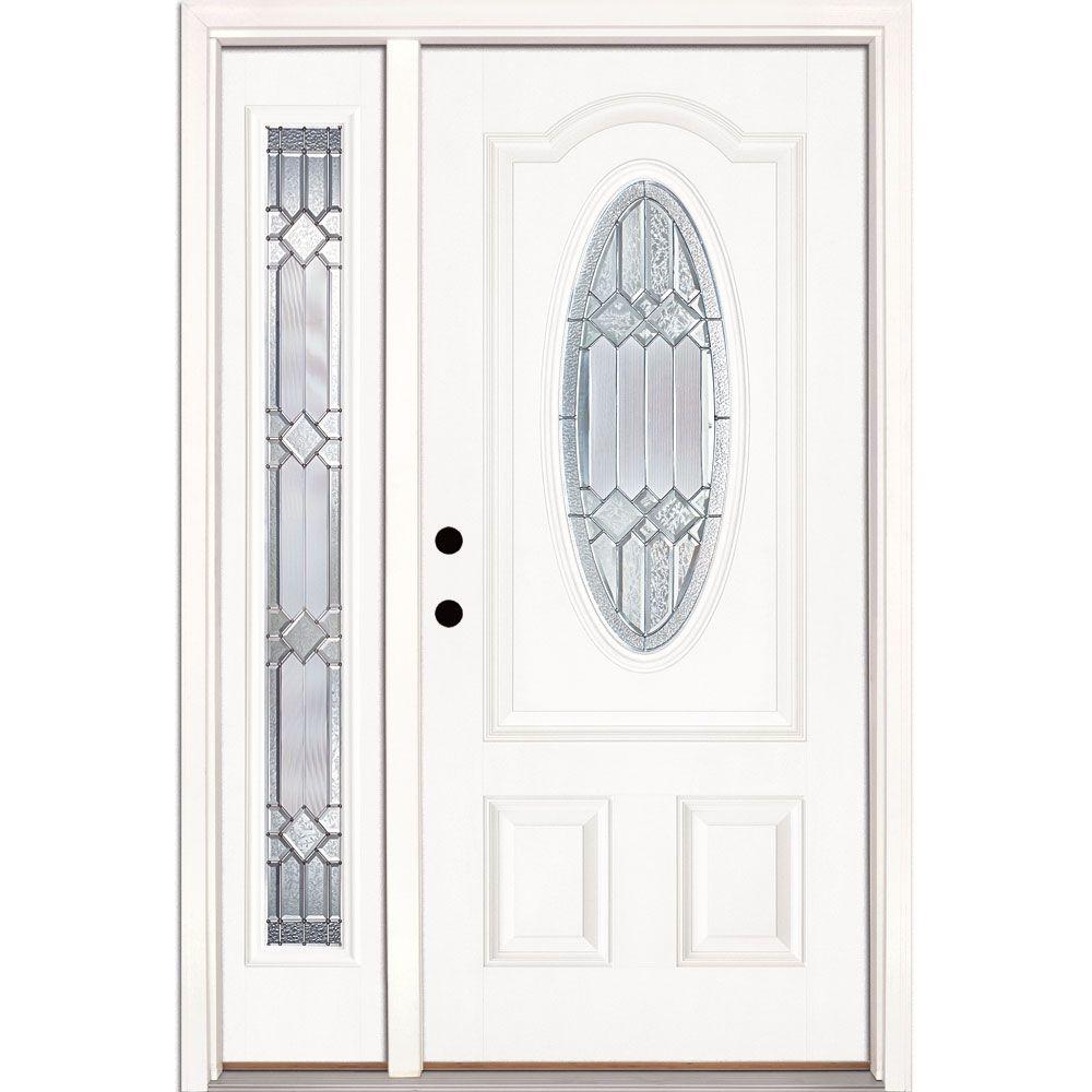 Feather River Doors 50 5 In X81 625in Mission Pointe Zinc 3 4 Oval