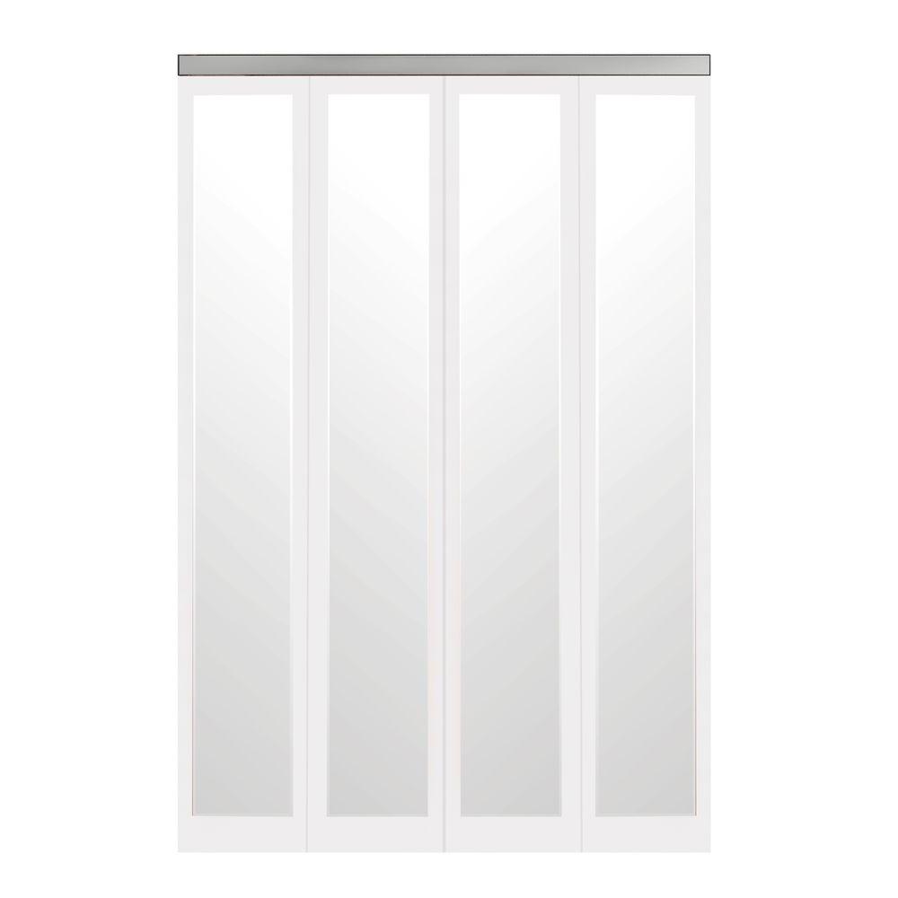 Impact Plus 72 In X 96 In Mir Mel White Mirror Solid Core Mdf