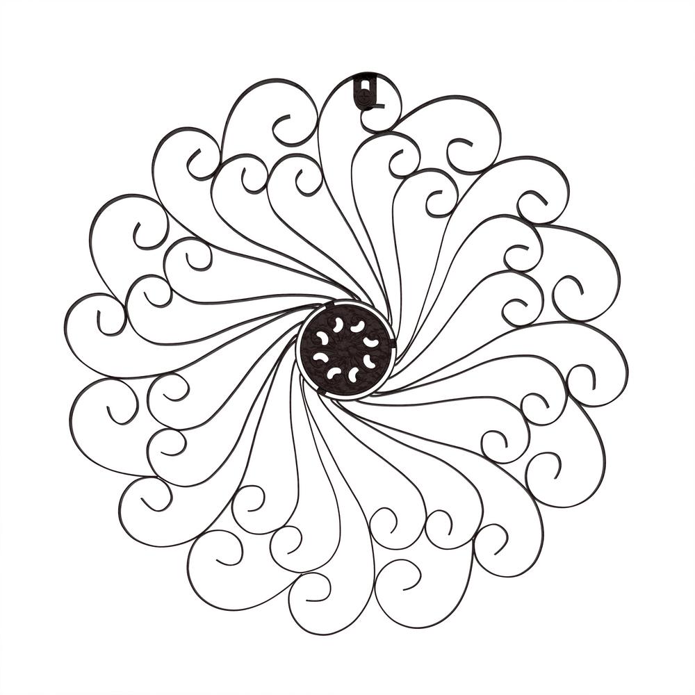 Lavish Home 15 25 In Metal Swirl Round Medallion Wall Art Lavish Home 15 25 In Metal Swirl Round Medallion Wall Art