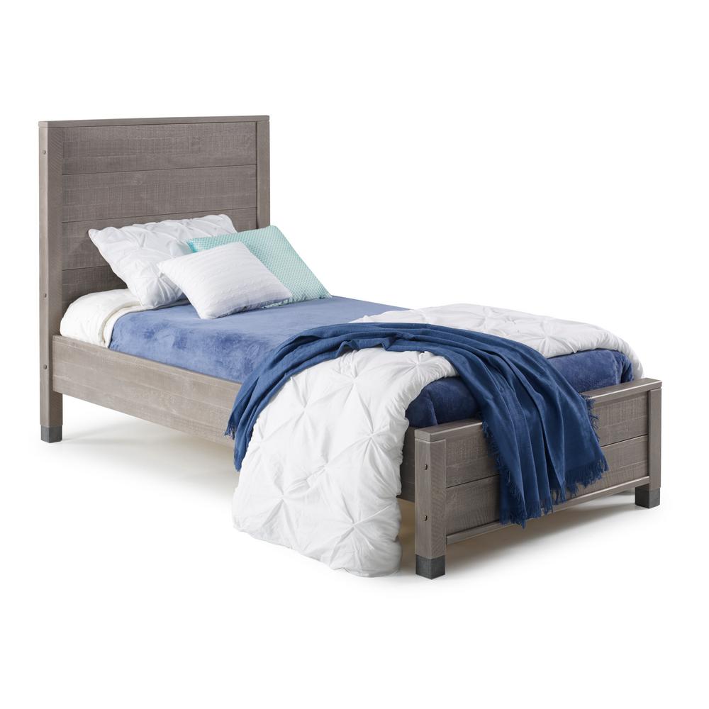 Camaflexi Baja Rustic Grey, Full Size, Panel Headboard, Platform Bed
