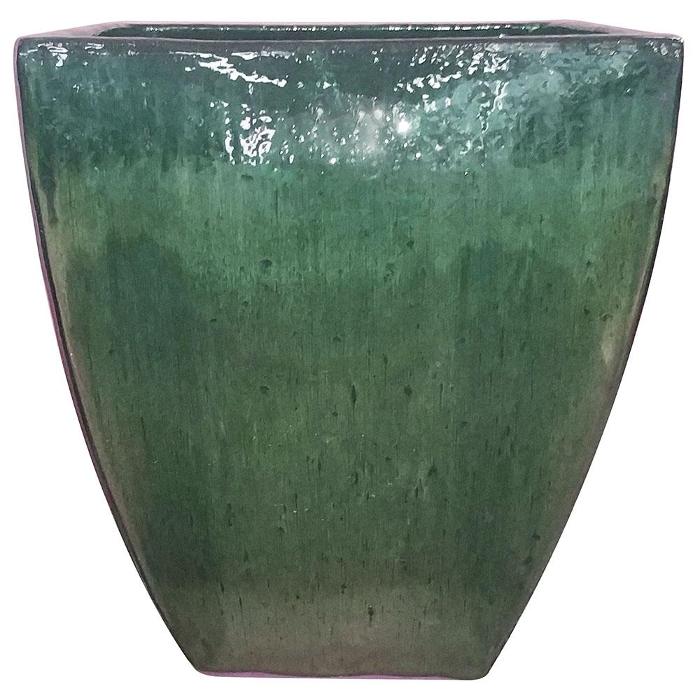 Green ceramic. "Mainstays Ivo Ceramic Planter Sage Green ".