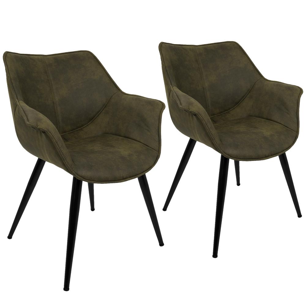 Lumisource Wrangler Green Accent Chair Set Of 2 Ch Wrng Gn2 The Lumisource Wrangler Green Accent Chair Set Of 2