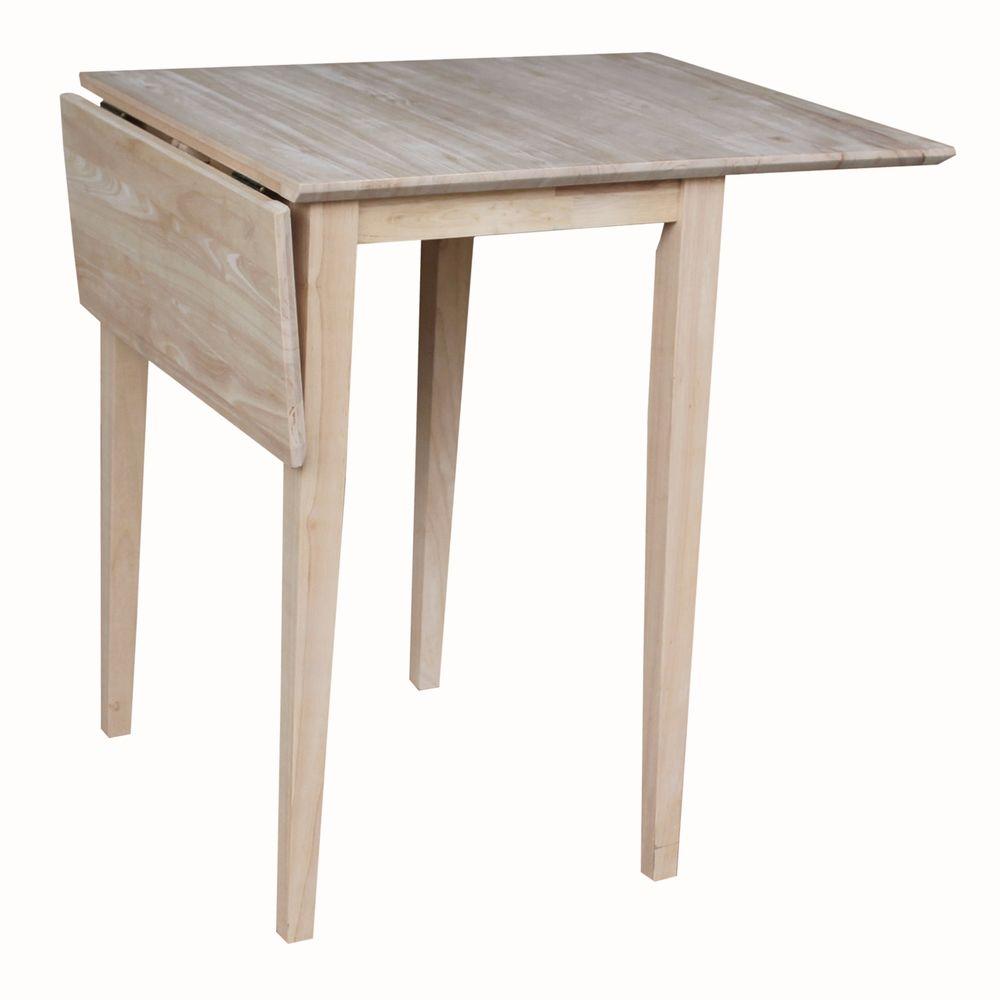 International Concepts Small Drop Leaf Wood Unfinished International Concepts Small Drop Leaf Wood Unfinished