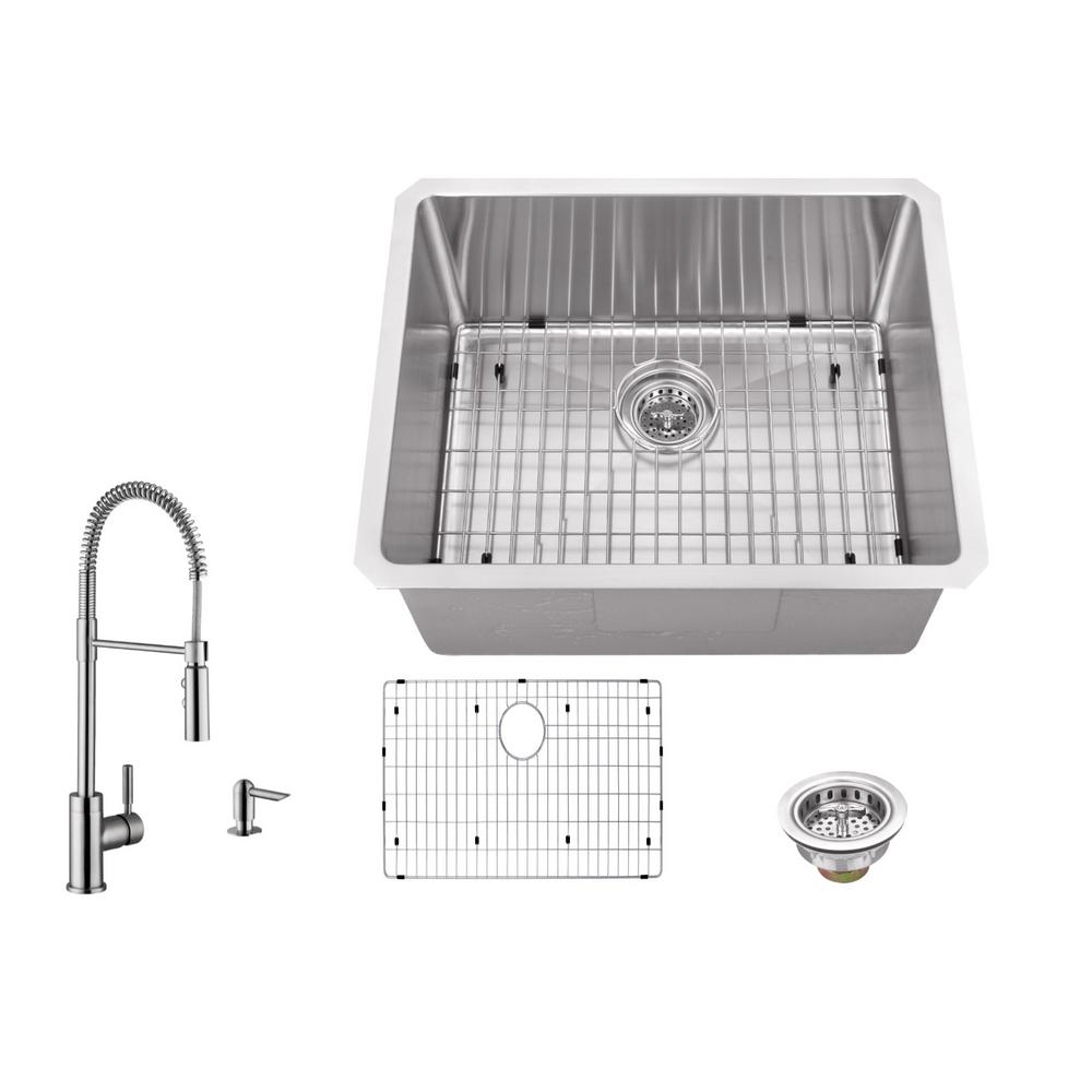 Ipt Sink Company Undermount Stainless Steel 23 In 16 Gauge Bar Brushed With Pull Out Kitchen Faucet And Soap Dispenser Iptra2319sbp7556 The Home Depot - Bar Sink Faucet With Soap Dispenser Ipt Sink Company Undermount Stainless Steel 23 In 16 Gauge Bar Brushed With Pull Out Kitchen Faucet And Soap Dispenser Iptra2319sbp7556 The Home Depot - Bar Sink Faucet With Soap Dispenser