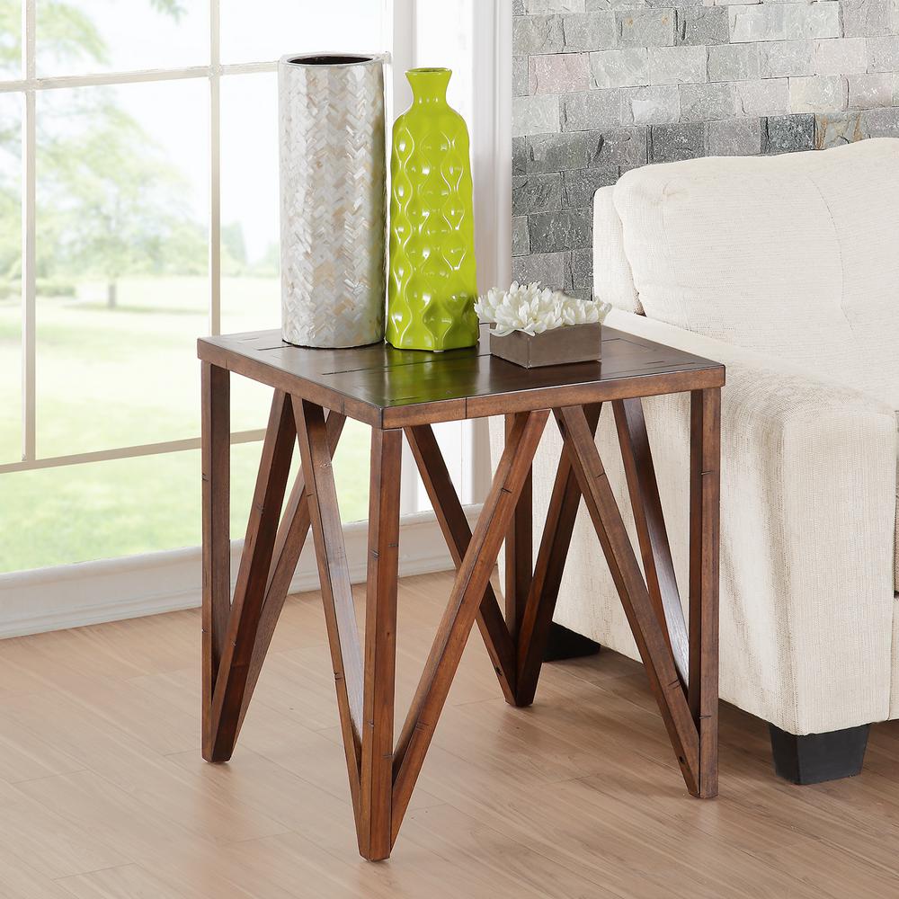 Bali Old World Chestnut Side Table Sto 01281 The Home Depot Bali Old World Chestnut Side Table