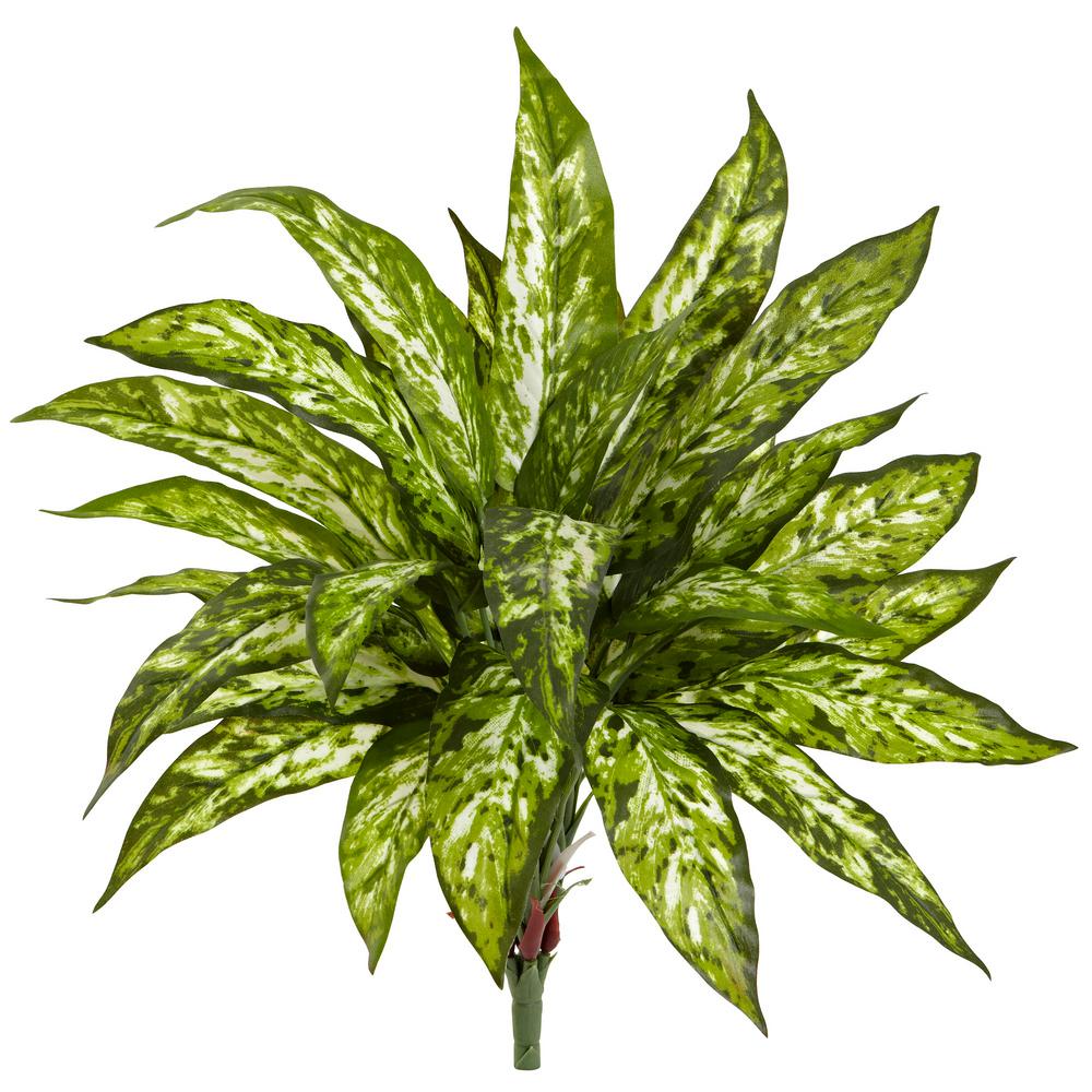 Nearly Natural Indoor 18 in. Aglaonema Artificial Plant (4Set)6138S4