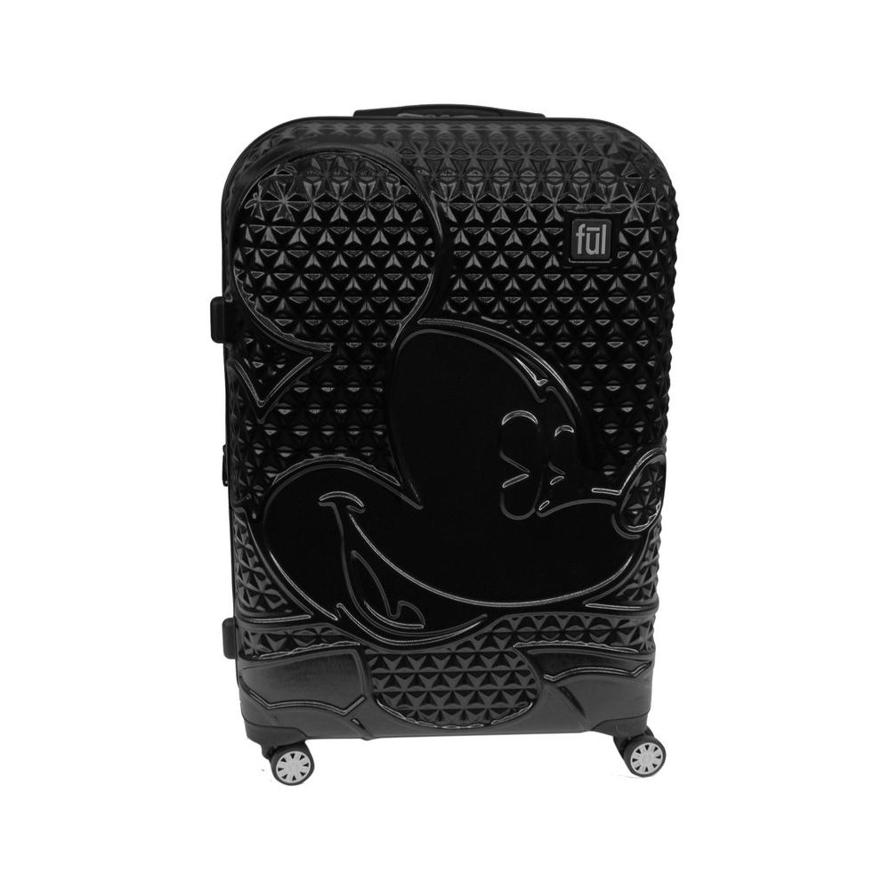 Ful Disney Textured Mickey Mouse 25 In Black Hard Sided Rolling