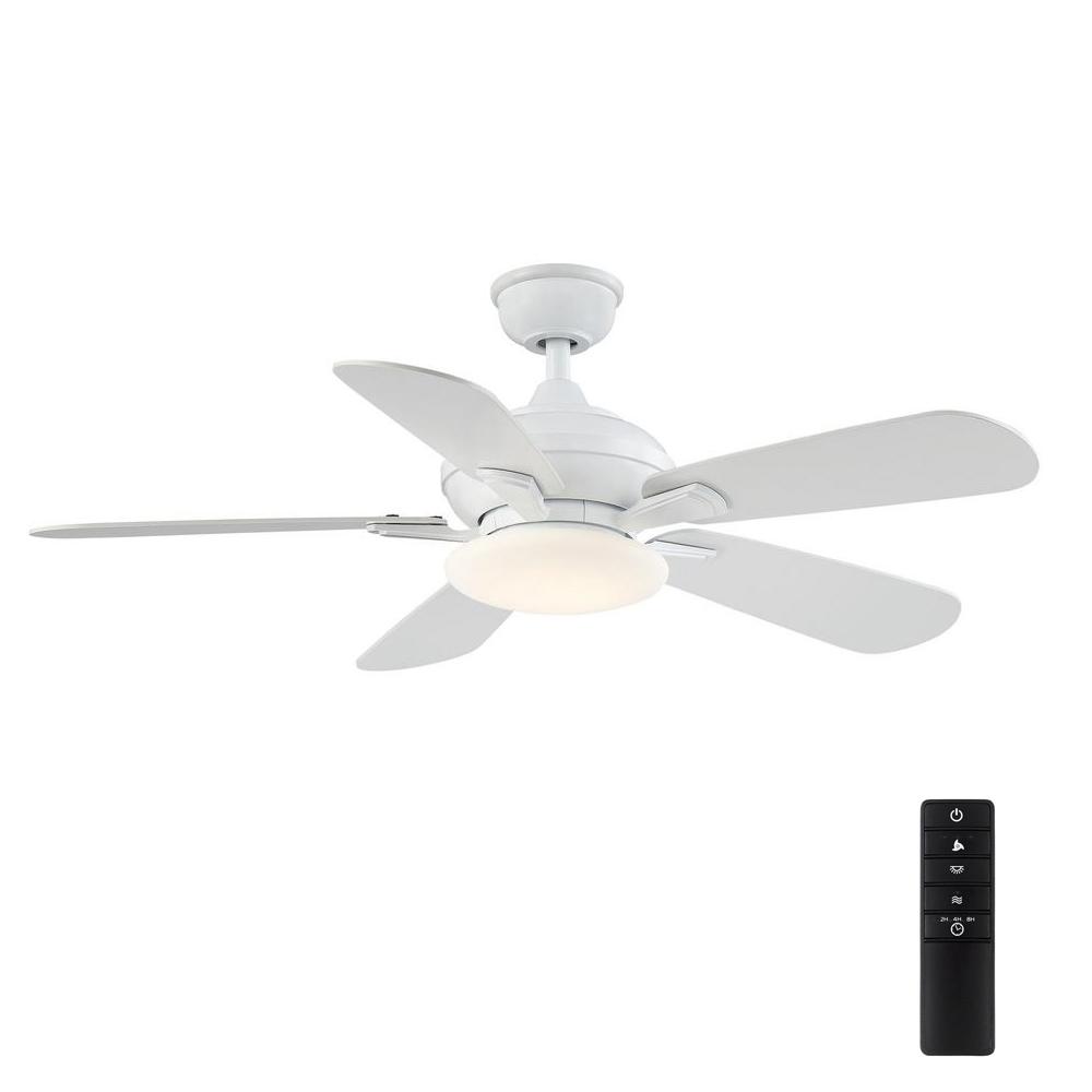 Home Decorators Collection Benson 44 In Led White Ceiling Fan