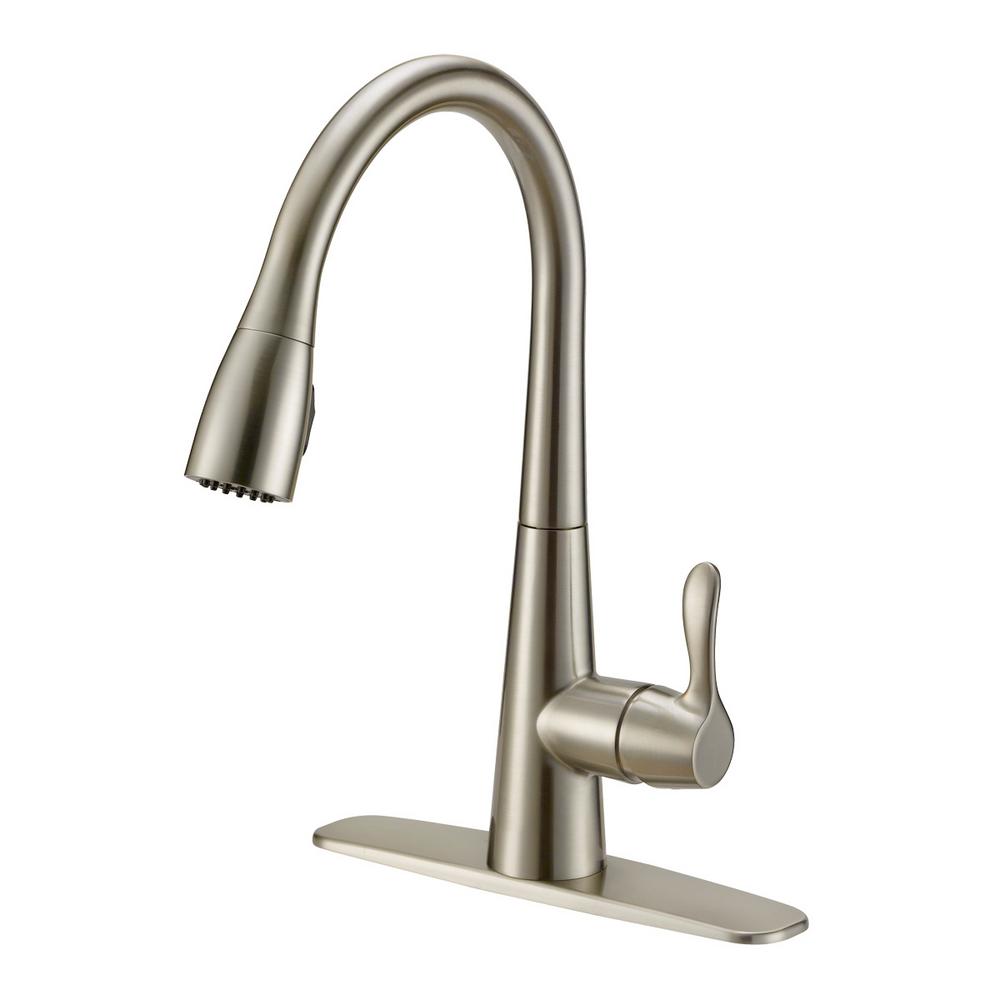Brushed Nickel Ez Flo Pull Down Faucets 10703 64 1000 