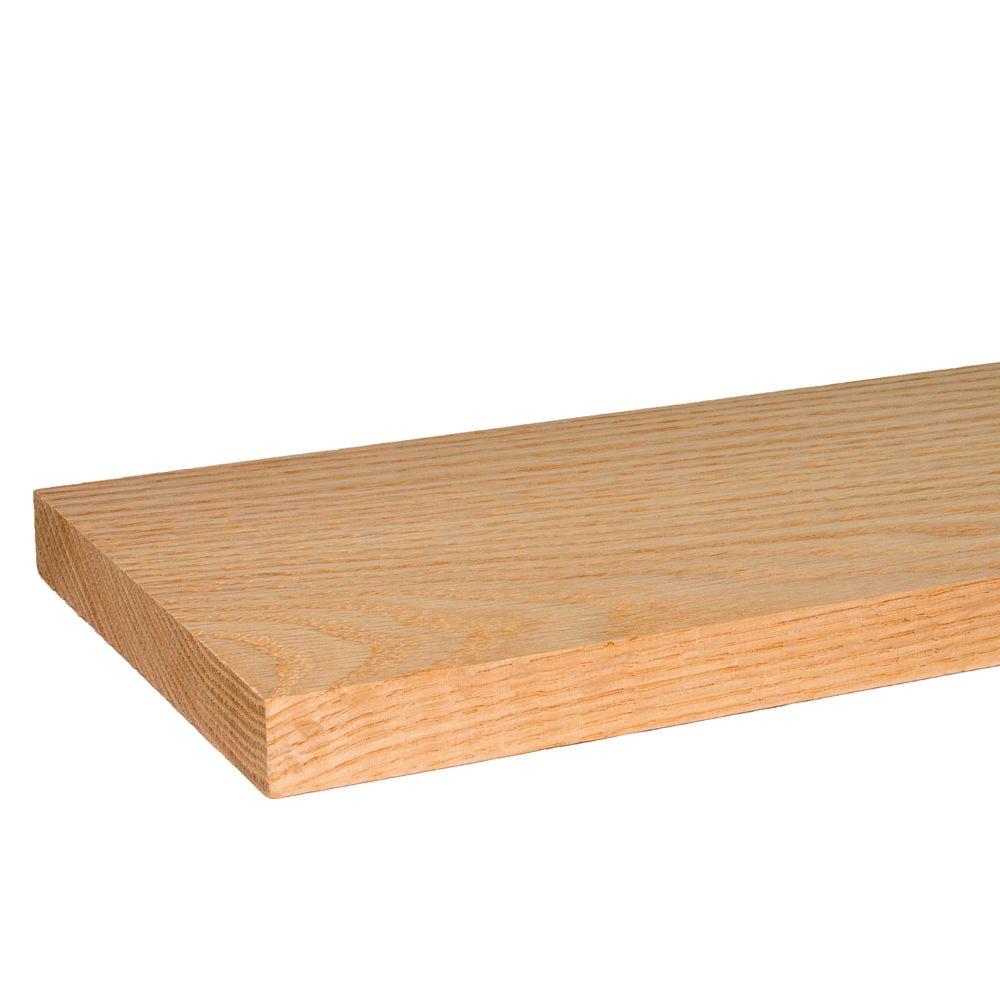 Builder's Choice 1 in. x 6 in. x 8 ft. S4S Red Oak Board (2-Pack)-O